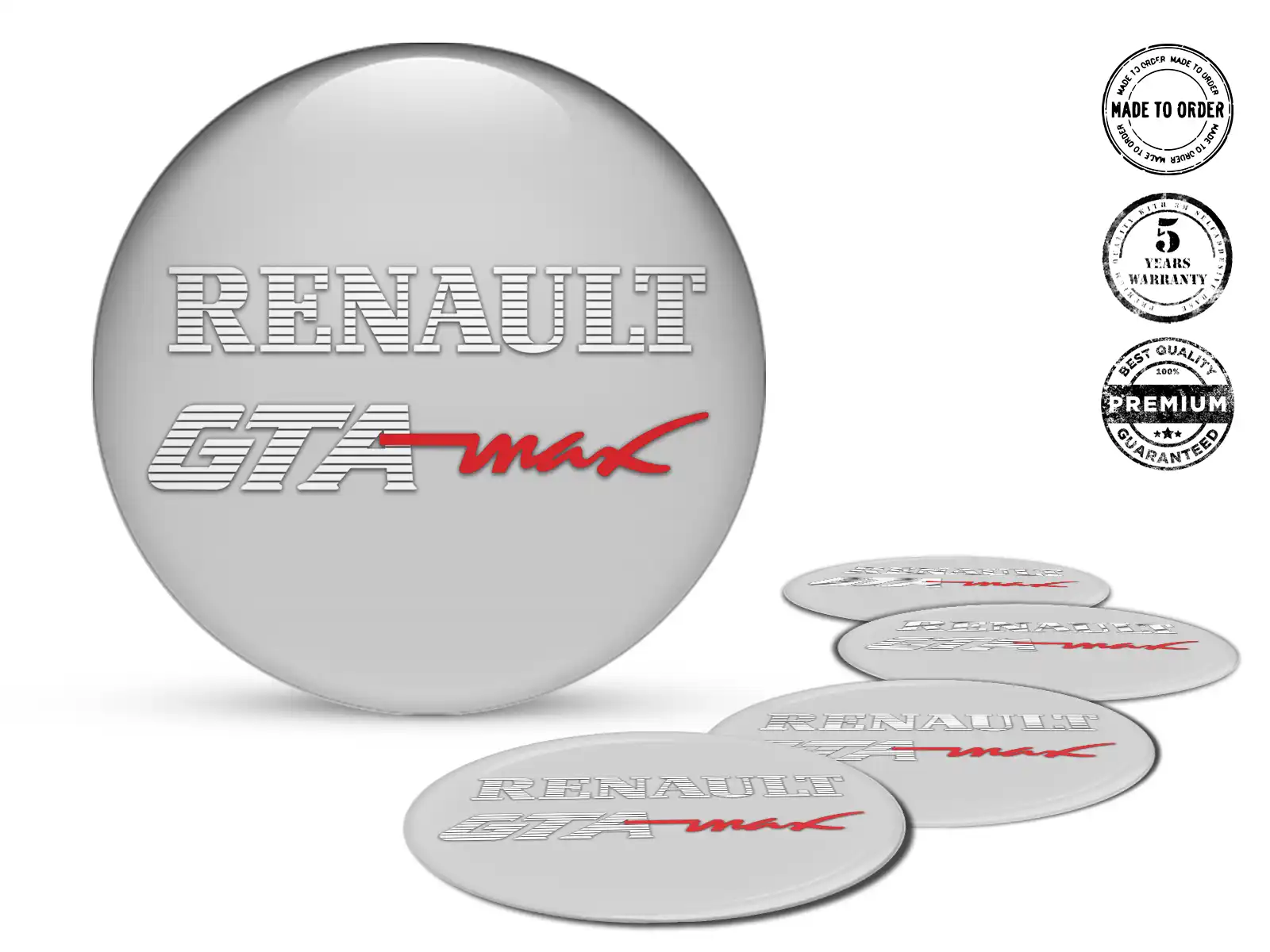Renault Nabenaufkleber Design Stilvolle Dome-Labels